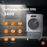 Enfriador Portátil Mytek 3400 de 100 L