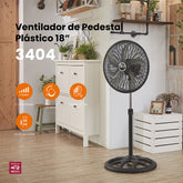 Ventilador de pedestal Mytek 3404 X-Treme, plástico de 18"