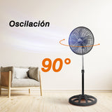 Ventilador de pedestal Mytek 3404 X-Treme, plástico de 18"