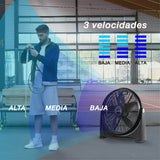 Ventilador de piso 2 en 1 Mytek 3409, plástico de 20"