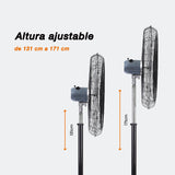 Ventilador industrial de pedestal Mytek 3421, metálico de 30"