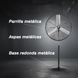 Ventilador industrial de pedestal Mytek 3421, metálico de 30"
