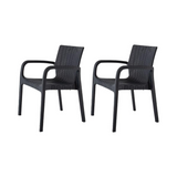 Silla con Descansabrazos tipo Rattan Koppla, Lagoon 7027 SET de 2 piezas