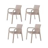 Silla con Descansabrazos tipo Rattan Koppla, Lagoon 7027 SET de 4 piezas