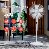 Ventilador de pedestal Lagoon 3202, plástico de 16"