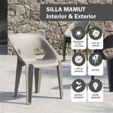 Silla Lagoon Mamut 7258, Polipropileno, Apilable, Set De 2 piezas