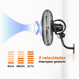 Ventilador de pared Mytek 3196, metálico de 18"