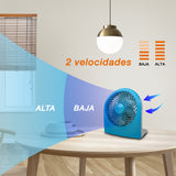 Ventilador de escritorio Mytek 3199, plástico de 9"