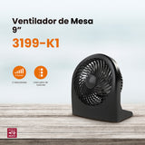 Ventilador de escritorio Mytek 3199, plástico de 9"