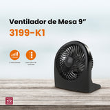 Ventilador de escritorio Mytek 3199, plástico de 9"