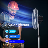 Ventilador de pedestal Mytek 3328, metálico de 20"