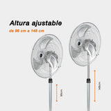 Ventilador de pedestal Mytek 3328, metálico de 20"