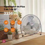 Ventilador de escritorio Mytek 3336, metálico de 10"