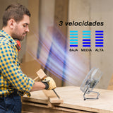 Ventilador de escritorio Mytek 3336, metálico de 10"