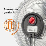 Ventilador de escritorio Mytek 3336, metálico de 10"