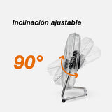 Ventilador de piso 2 en 1 Mytek 3347, metálico de 16"