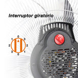 Ventilador de piso 2 en 1 Mytek 3348, metálico de 18"