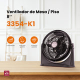 Ventilador de escritorio Mytek 3354, plástico de 8"