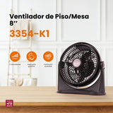Ventilador de escritorio Mytek 3354, plástico de 8"