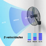 Ventilador industrial de pared Mytek 3363, metálico de 30"