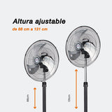 Ventilador de pedestal Mytek 3392, metálico de 18"