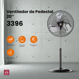 Ventilador industrial de pedestal Mytek 3396, metálico de 20"