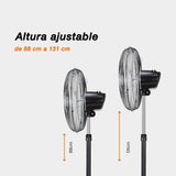 Ventilador de pedestal Mytek 3397, metálico de 18"