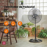 Ventilador de pedestal Mytek 3398, metálico de 20"