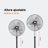 Ventilador de pedestal Mytek 3398, metálico de 20"