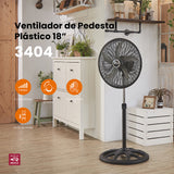 Ventilador de pedestal Mytek 3404 X-Treme, plástico de 18"