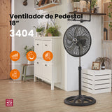 Ventilador de pedestal Mytek 3404 X-Treme, plástico de 18"