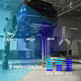 Ventilador industrial de pedestal Mytek 3421, metálico de 30"