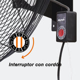 Ventilador industrial de pared Mytek 3422, metálico de 30"