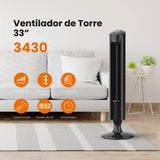 Ventilador de torre Mytek 3430, plástico de 33"