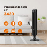 Ventilador de torre Mytek 3430, plástico de 33"