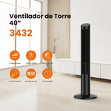 Ventilador de Torre Mytek 3432, plástico de 40"
